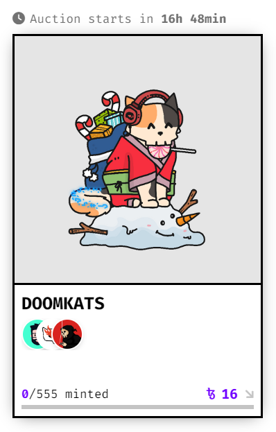 vector_recite's tweet photo. DOOMKATS!  Arriving Today 👀😺

Mint opens in ~ 16h 30 mins
https://t.co/rL7JeXkD5U

Join in for the treasure hunt 🪙

Ready @leftsilverhand ?

#DOOMKATS #LFKATS https://t.co/ByWcretkrZ