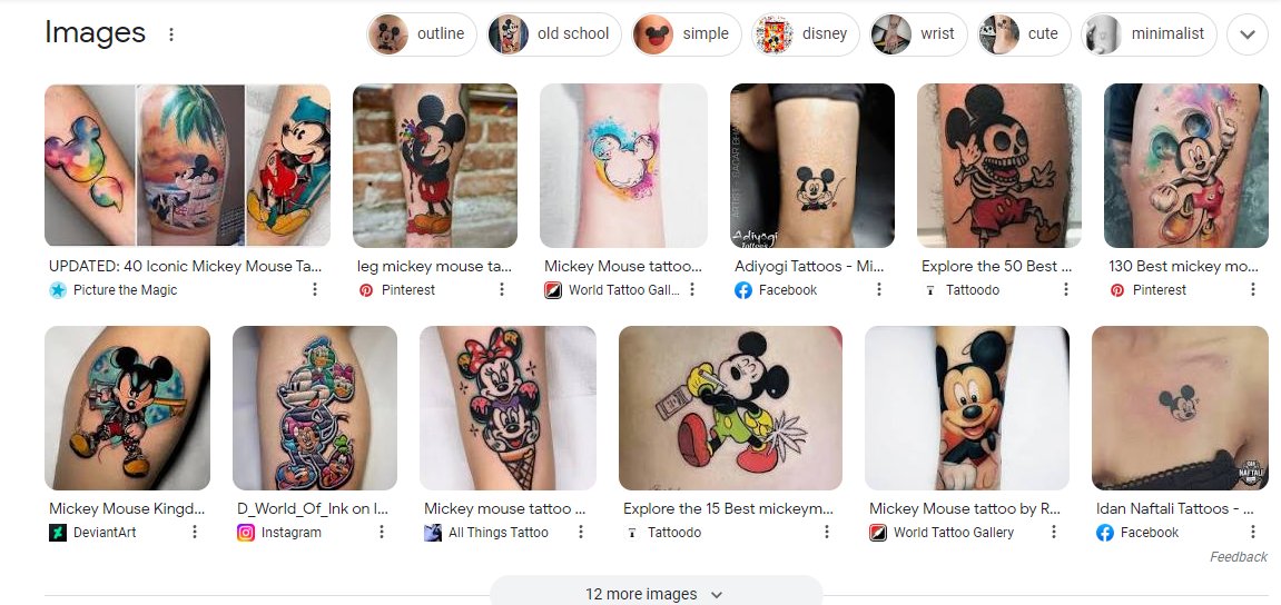 animateadream's tweet photo. @GaryMarcus @Rahll @kortizart Lot's of violations here. Tattoo shops make a ton of money off of infringing content . You could easily make a .csv list of violators for a massive takedown. https://t.co/z0eAI0u8Fq