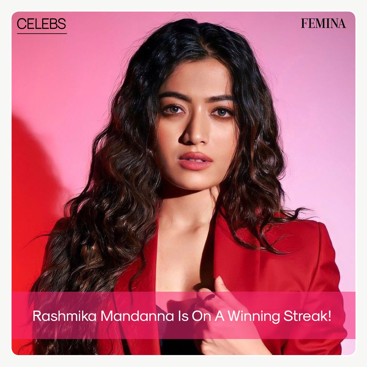 FeminaIndia's tweet photo. Rashmika Mandanna is making success look as effortless as her on-screen charm. 🌟 Link in bio.
#WinningGoals #femina #article https://t.co/rZJ1vRqeMP