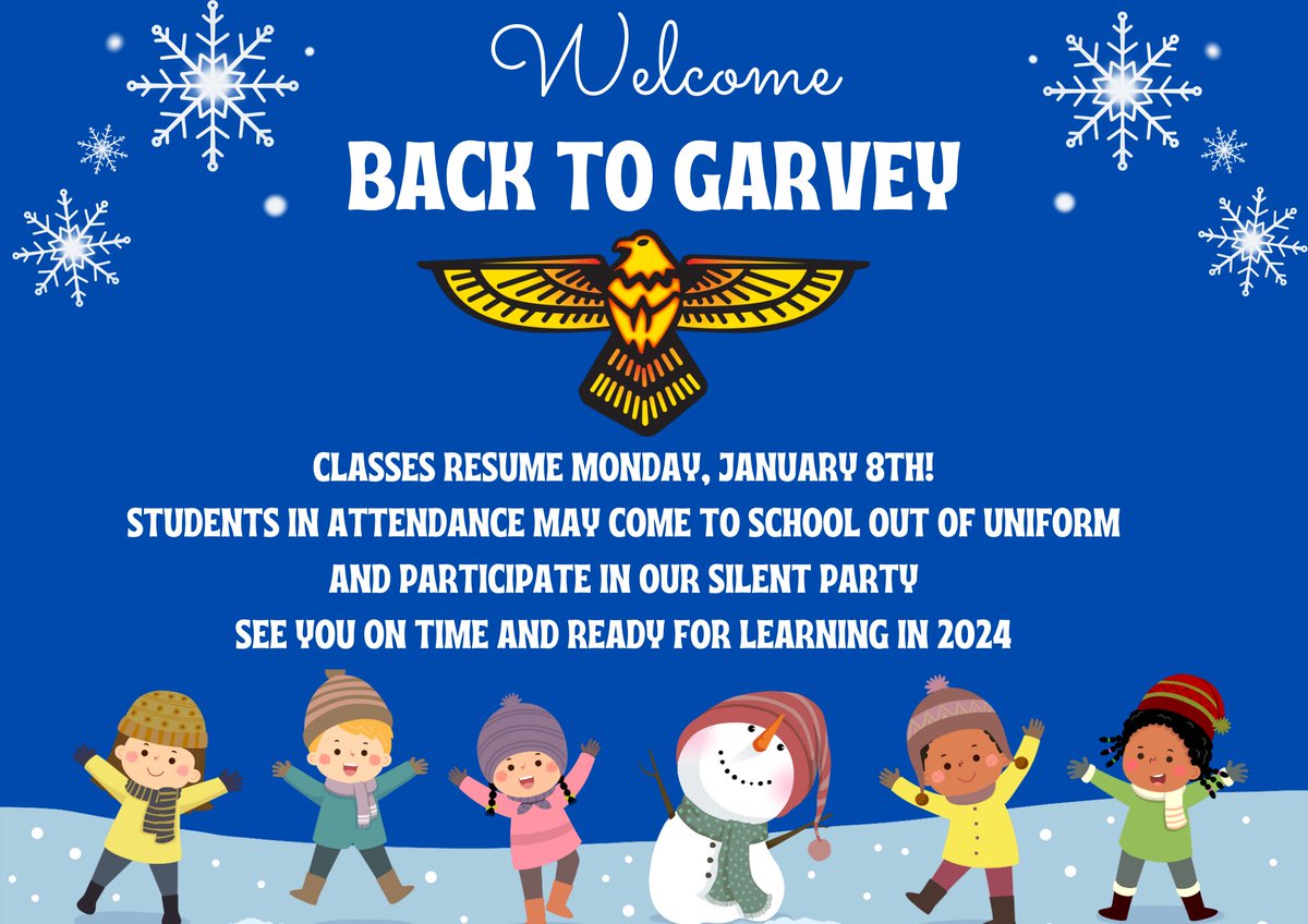 Welcome Back Garvey! See you tomorrow!
