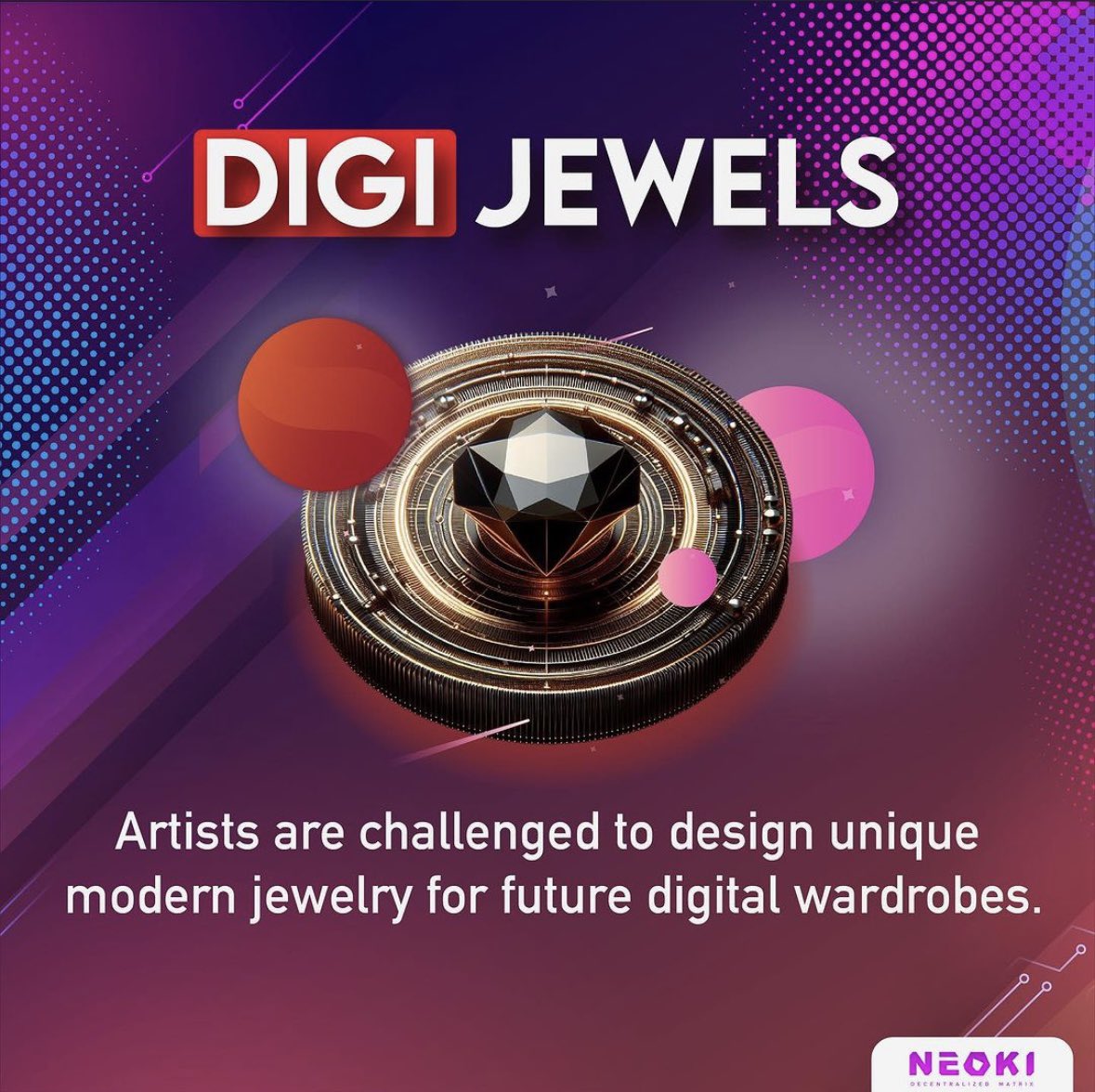 david_aadams's tweet photo. Join the Neoki Challenge -Digi Jewels. Create #NFT masterpieces, earn NKO tokens, and be part of a futuristic #metaverse. Time to shine in the #digital realm! Don't miss out🔥 @IoNeoki 

#cryptonews #Web3 
#FashionIndustry #NFT
#VirtualFashion #Blockchain #digitalart
#AlSignal https://t.co/J4N1Ep6uYs
