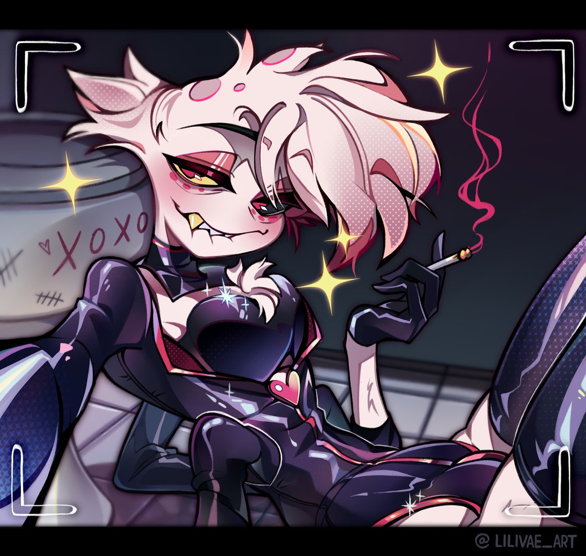 Lilivae_Art's tweet photo. After the poison......🕷️ I've had this song on loop, I can't wait to see it in the show! #HazbinHotel #HazbinHotelAngelDust #HazbinHotelFanart https://t.co/2kZvHZ682o