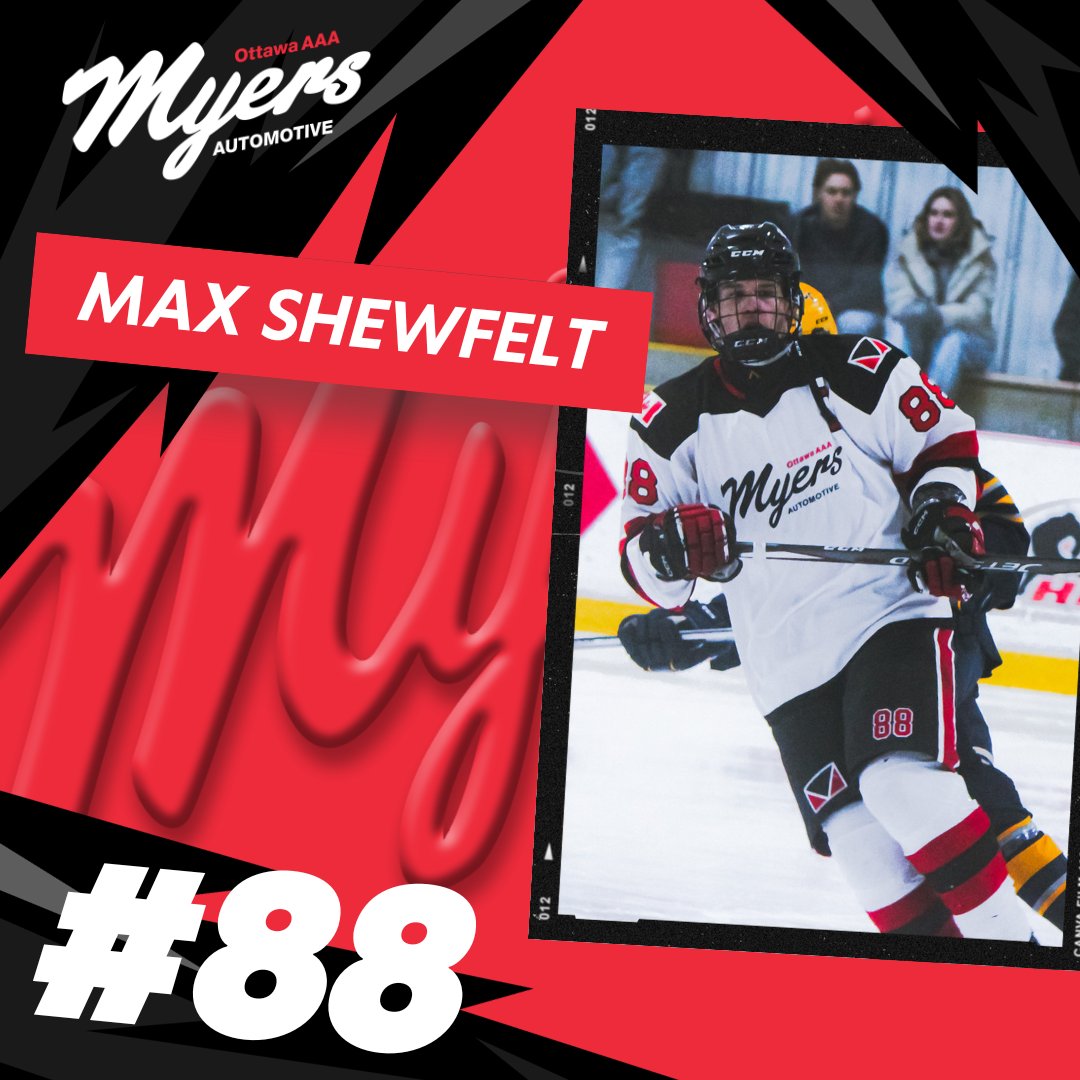 MyersU18AAA's tweet photo. Introducing #88, Max Shewfelt! Max is a dynamic skater with excellent speed.
His ability to drive the net and score big  goals makes him one of the most dangerous forwards in our league.

---  @heoaaaleague @myers_aaa @spotlighthockey_

📷- @jc1production
 
#RollMyers https://t.co/sj64lFu7vP