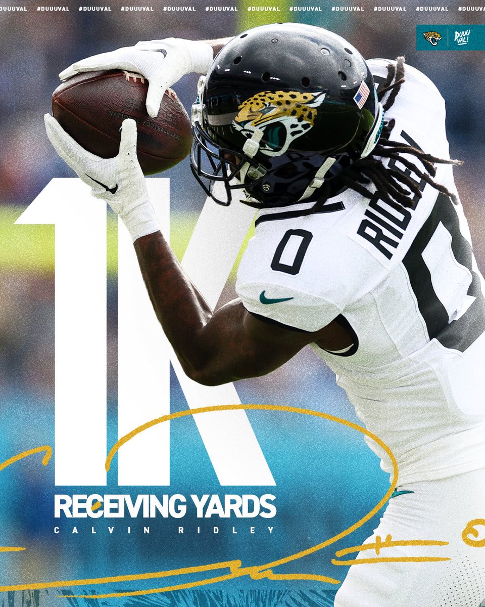 Jaguars's tweet photo. 1K for @CalvinRidley1!

#DUUUVAL https://t.co/HNscCqQMwP
