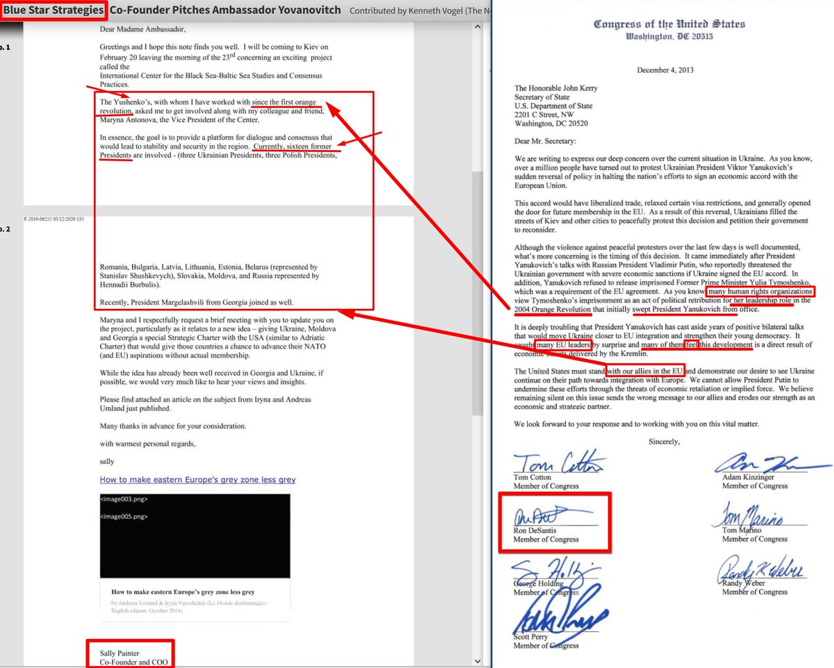 EFxScout1League's tweet photo. Fascinating ...@LauraLoomer
💥 @RonDeSantis found in 2013 letter, vetting for human rights org and EU 'leaders' that were responsible for the Orange revolution.
These are same Blue Star Strategies & Sally Painter operatives, 16 former PMs as in unelected
https://t.co/e57xU7lrCK
