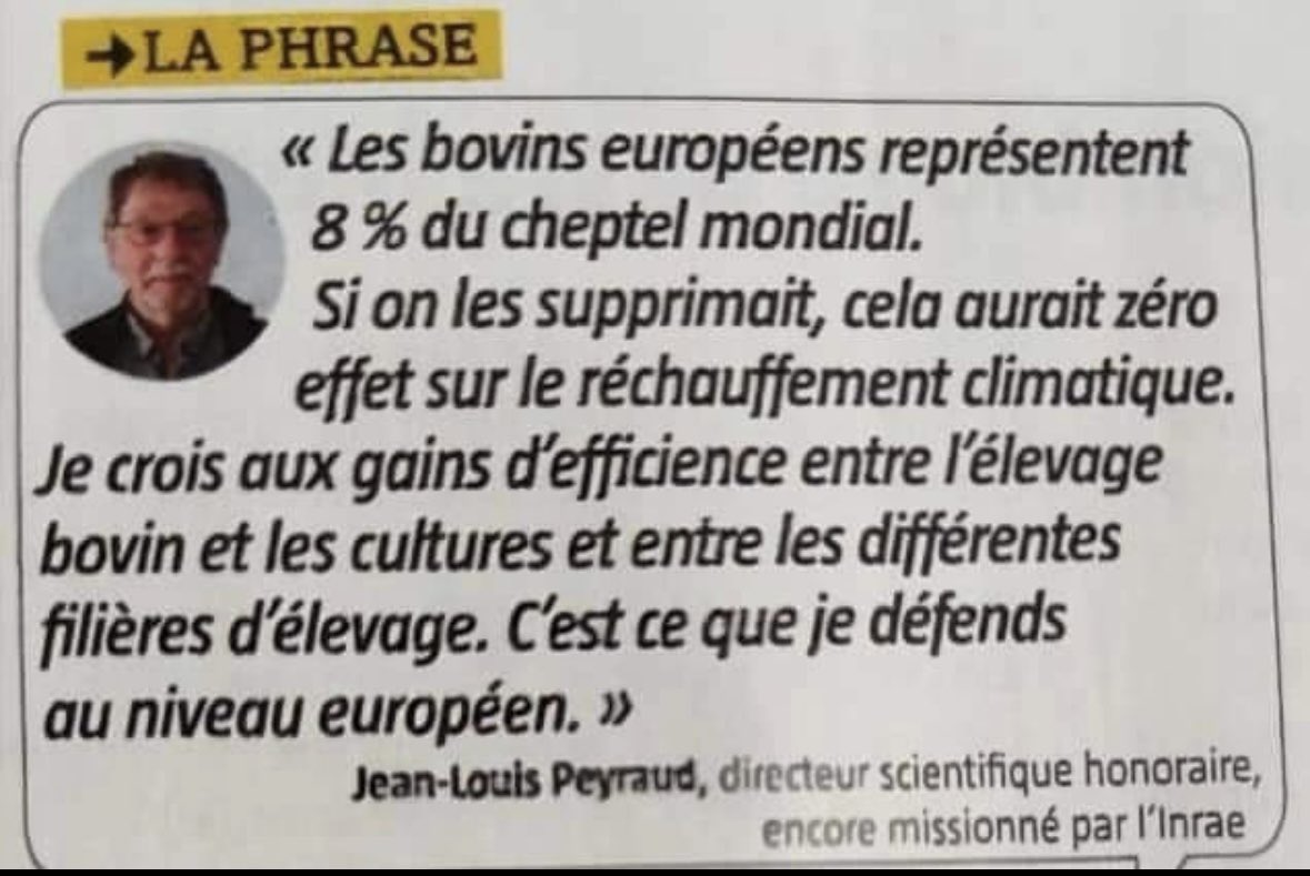 L'élevage Bovin ne peut pas être la cause de tous les maux de l'UE . Il est  surtout indispensable pour maintenir des prairies,  garder une biodiversité spécifique à chaque région et maintenir une activité économique.
Merci à #ceuxQuiFontLaViande
#ceuxQuiFontLeLait