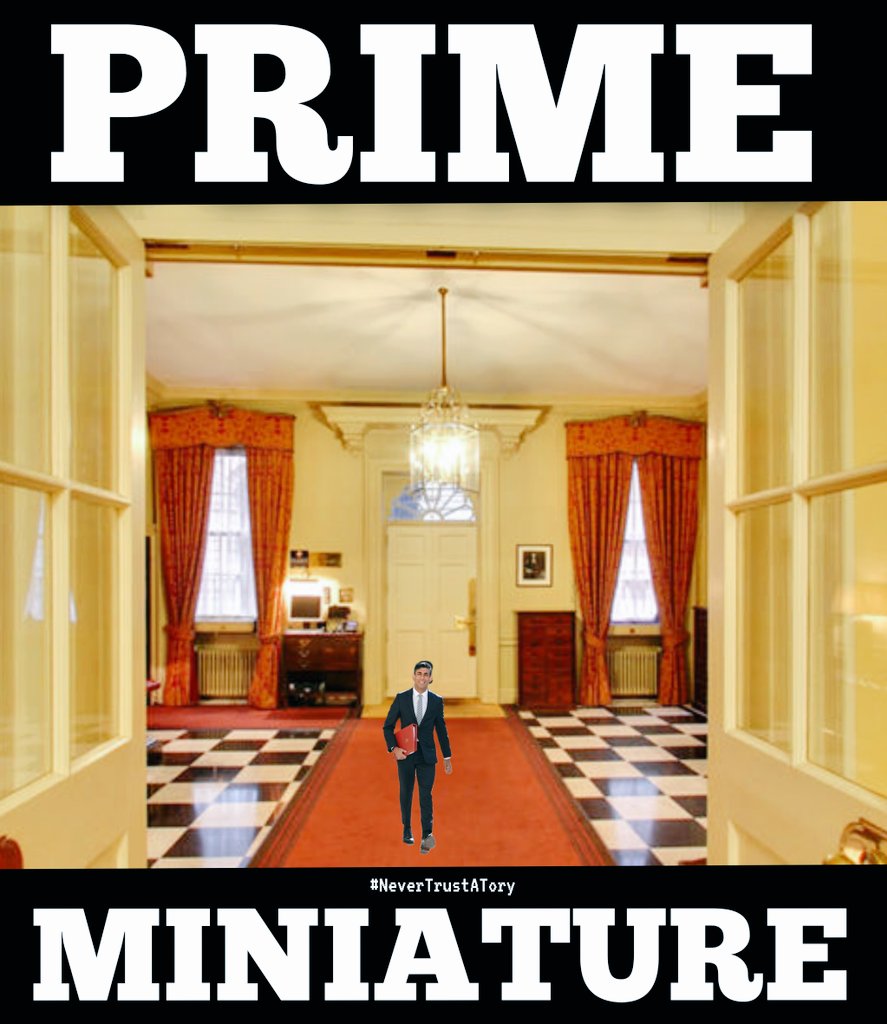 🚨We've seen #JohnnyMinge and #SexistShaun - now, let's hear it for the little man himself, our unelected & unwanted.......
#PrimeMiniature! 🔄

#SunakOut440 #Sunakered 
#RishiSunak #SunakOut 
#SunakUnfitToGovern #NeverTrustATory #GTTO