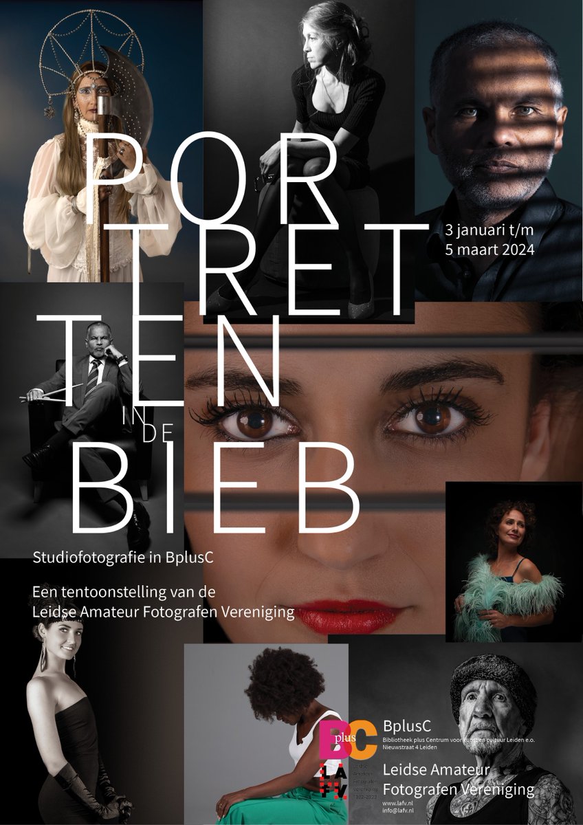 Van 3 januari tot en met 5 maart 2024 is in de <a href="/BplusC/">BplusC</a> bibliotheek in de Nieuwstraat in Leiden de #LAFV tentoonstelling “Portretten in de bieb” te zien.
lafv.nl/2024/01/07/por…