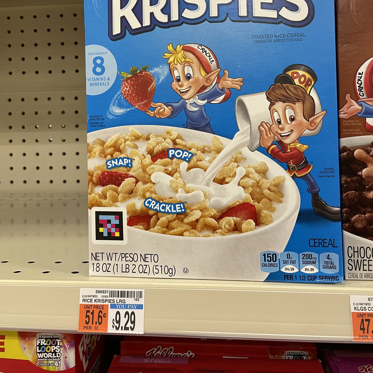 heatherdg1's tweet image. At this point they’re just raising prices because they can.  In no scenario is this necessary for an 18oz box of cereal.  #pricegouging #kellogs