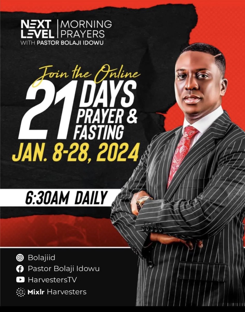 UncleGeeOfZion's tweet photo. Are you ready to receive your blessings?
Get ready to join us for the #NLP #21DaysFastingandPrayer as God is set to favor each and everyone of us this season.
Don't miss out on experiencing an outpouring of God's power and blessings in this new year.
See you soon. 🙏🏾 https://t.co/7LR0ULfHBR