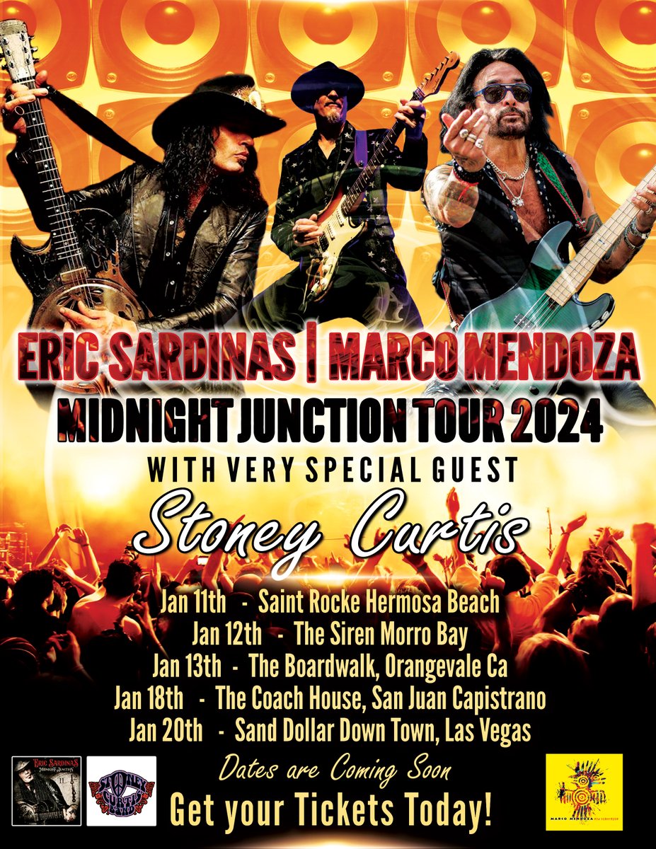 This coming Thursday the 11th our first show at Saint Rocke in Hermosa beach Ca .

Link below for tickets

etix.com/ticket/p/64012…
#saintrocke ##hermosabeach #marcomendoza #billyfbibbons #livemusic #ericsardinas Facebook Blues Society