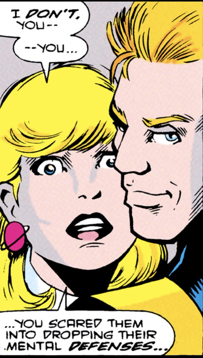 AboutSuperman's tweet photo. 1) Legionnaires #19 - October 1994 #LLRL
Saturn Girl and Livewire team up to interrogate the terrorists that attacked RJ Brande, and learn that they answered to Brande's employee Roderick Doyle. Chameleon and Invisible Kid take Doyle into custody https://t.co/0njo0mk2p3