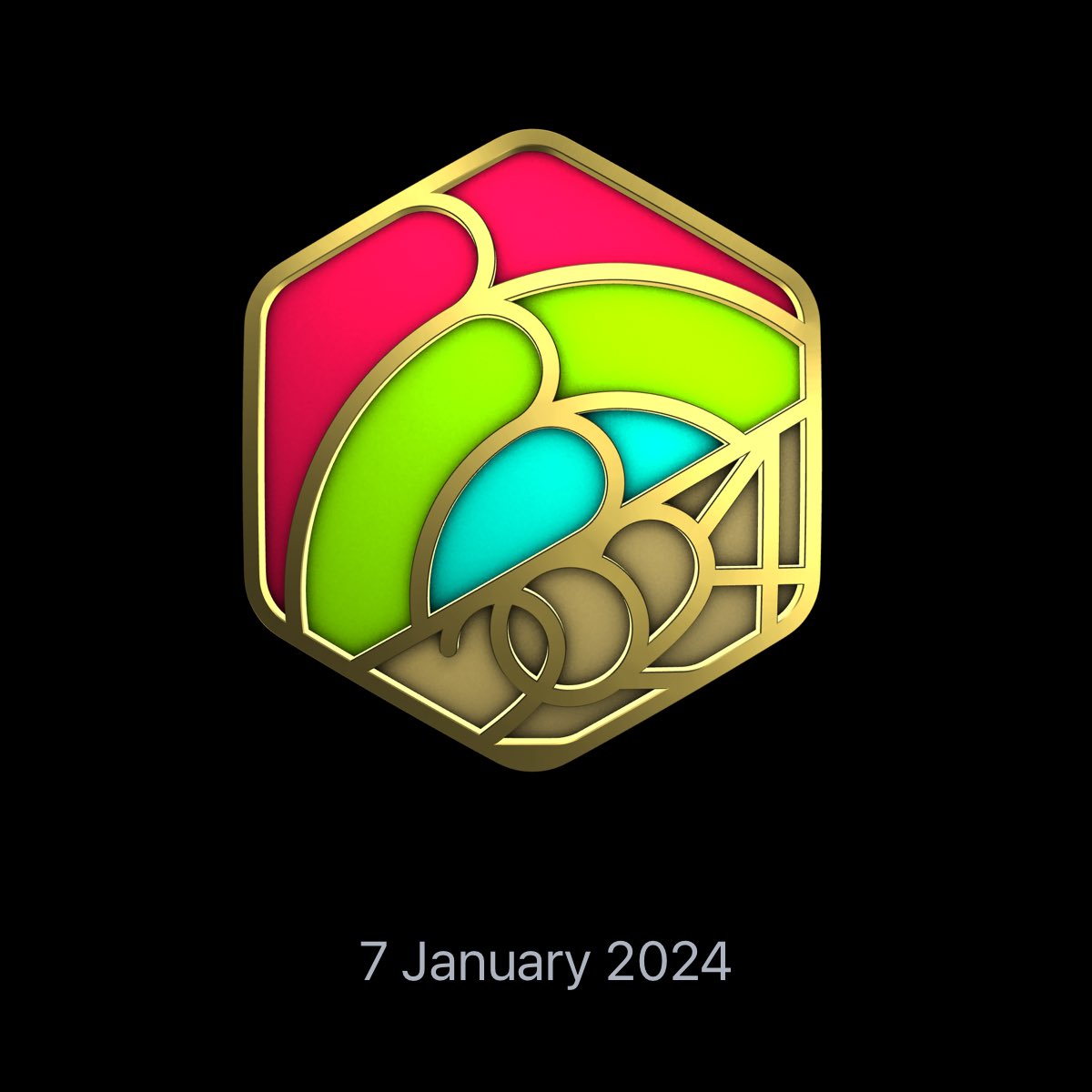 talex2's tweet photo. I earned this award by closing all three rings for seven days in a row. #CloseYourRings #2024 https://t.co/mXBTvyXmEB