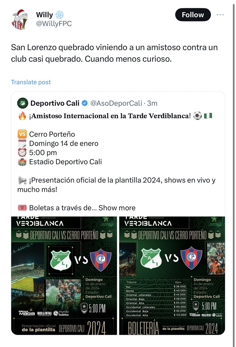 ATodoCali's tweet photo. Más fútbol tiene el minuto de Dios, San Lorenzo dice.. https://t.co/Pxwzhhk7Ec