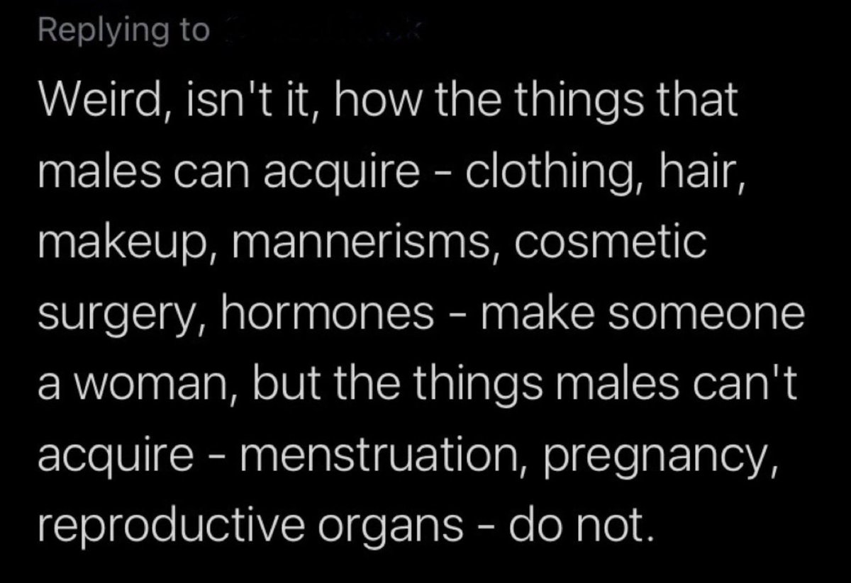 thefempire50's tweet photo. Being a woman is not a list of things that can be acquired by a man. https://t.co/lwI4KOOGPi