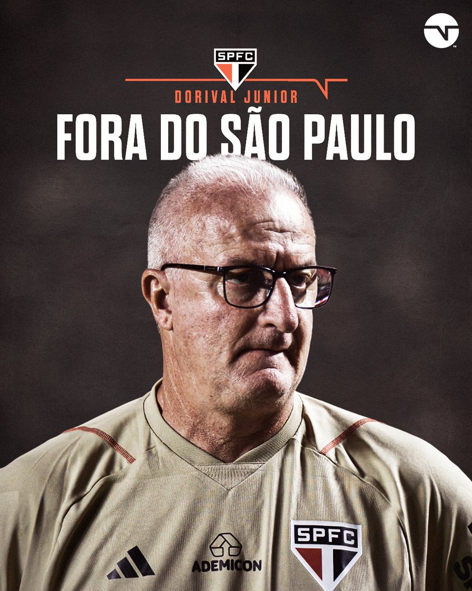 TNTSportsBR's tweet photo. O SÃO PAULO NÃO TEM TREINADOR! DORIVAL JR VAI PRA SELEÇÃO BRASILEIRA E ESTÁ FORA DO TRICOLOR! 👀🚨🇾🇪 O comandante CAMPEÃO DA COPA DO BRASIL deixa a equipe após convite da CBF! Quem vai chegar pro lugar dele? 👀👀 https://t.co/kJE8GnaiLx