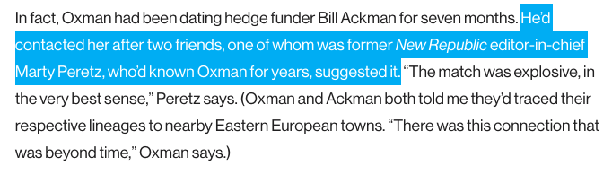 hash_tigre's tweet photo. Damn, you can't make this up. Even Bill Ackman and Neri Oxman's 'meet cute' story involves another #epsteinassociate 😂 https://t.co/ocjzbHHNH4