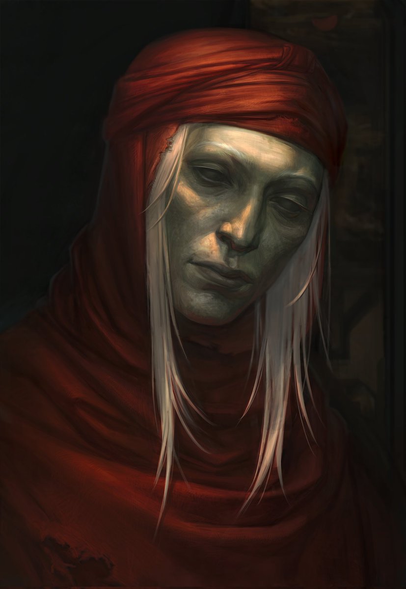 Also, another comm from <a href="/pzd1t/">pizdt</a> for my Curse of Strahd campaign. This time, they did my OC Ažhda, the mummified paladin whom I love very very much.

I am beyond happy with this one she looks so pretty 😭😭