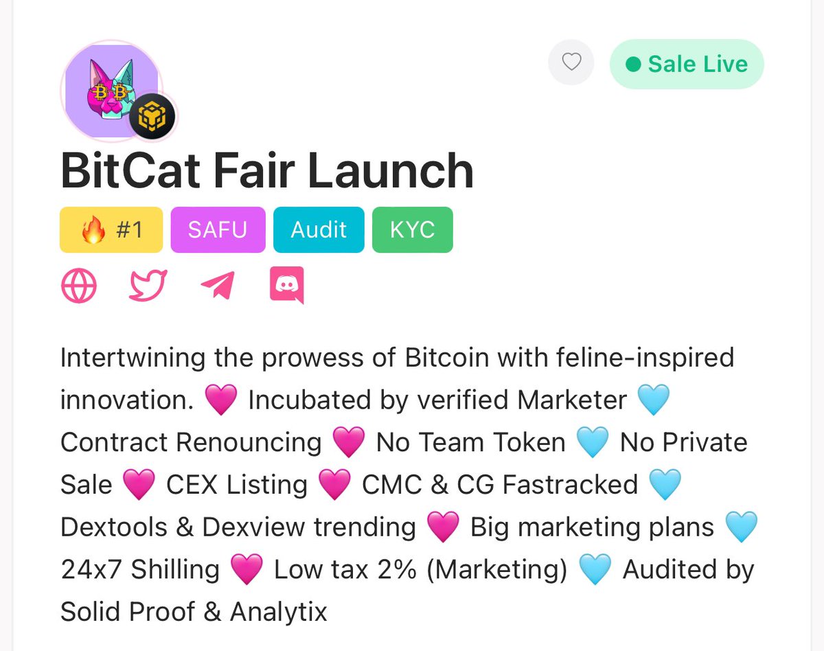 🔼🔼We’re now trending Number 1 on Pinksale 🚀

pinksale.finance/launchpad/0x55…