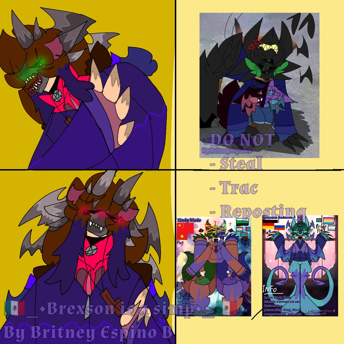 Britcatdr's tweet image. I just don't like the color palette so I have to redesign them #Mainoc #OGoc