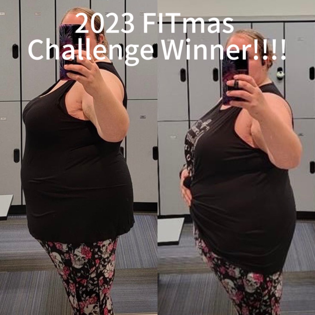 The winner of the 2023 FITmas Challenge and $200 is Tina Harrison! Tina crushed her activity level, hit her protein targets, and increased her overall strength while losing body fat!

Let’s all give her a big CONGRATULATIONS 🎉