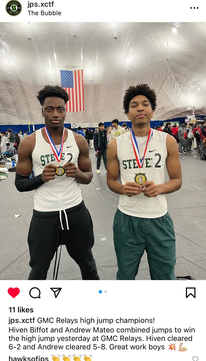 HawksofJPS's tweet photo. ⁦@JPSXCTF⁩ ⁦@JPS_Athletics⁩ ⁦@JPSHawks⁩ #WeAreOneEdison 👏🏻👏🏻👏🏻👏🏻 https://t.co/W6jknyhNLa