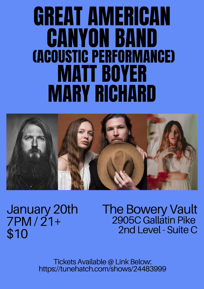 G_A_C_B's tweet photo. 7pm on 1/20/24 - Acoustic performance at The Bowery Vault. https://t.co/F0q91ayJUX