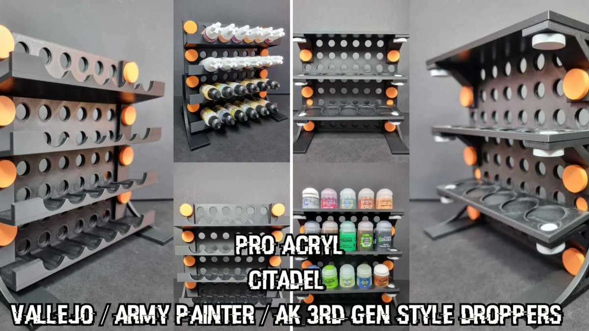 Smiffpaintswar1's tweet photo. Need awesome, modular paint racks for your hobbyspace that are wall mountable or free standing? Why not visit https://t.co/FS7v4orbsD and check these out! (Or scan the qr code) code WARDOLLIES10 gets you 10% off your order! 
#paintracks #paintingwarhammer #citadelpaints https://t.co/w5O1Z3rET2