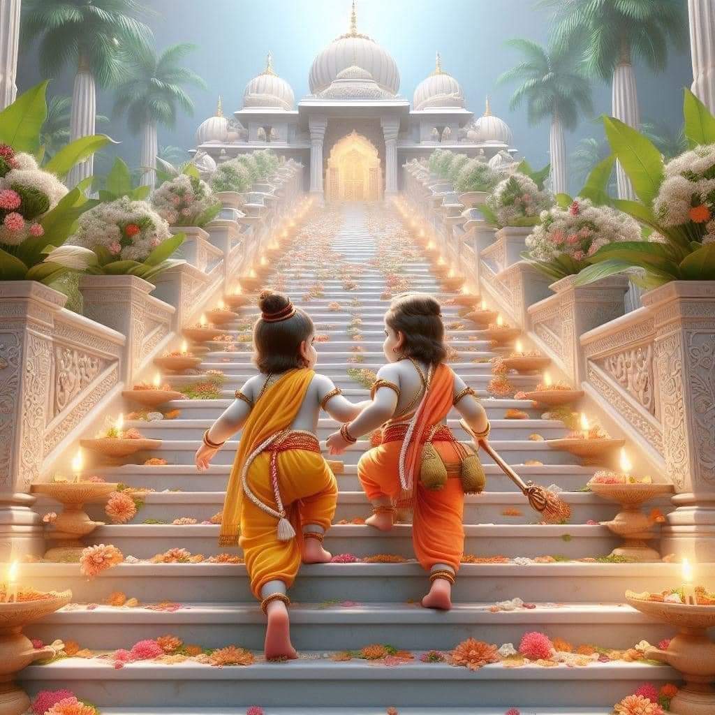 करोड़ों भक्तों के आराध्य प्रभु श्री राम अपने दिव्य धाम वापस आ रहें हैं। #AyodhyaJanmBhoomi