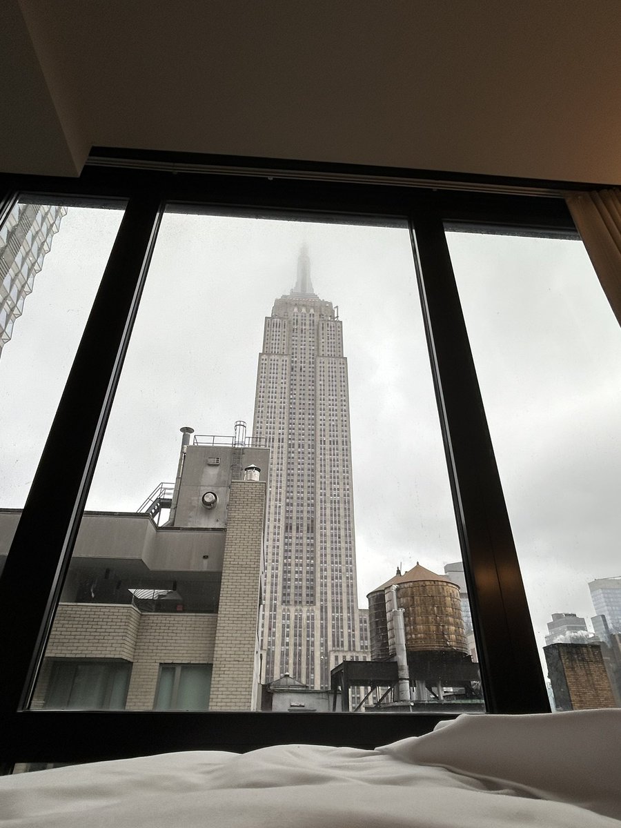 Woke up next to an American icon one final time on our NYC getaway.