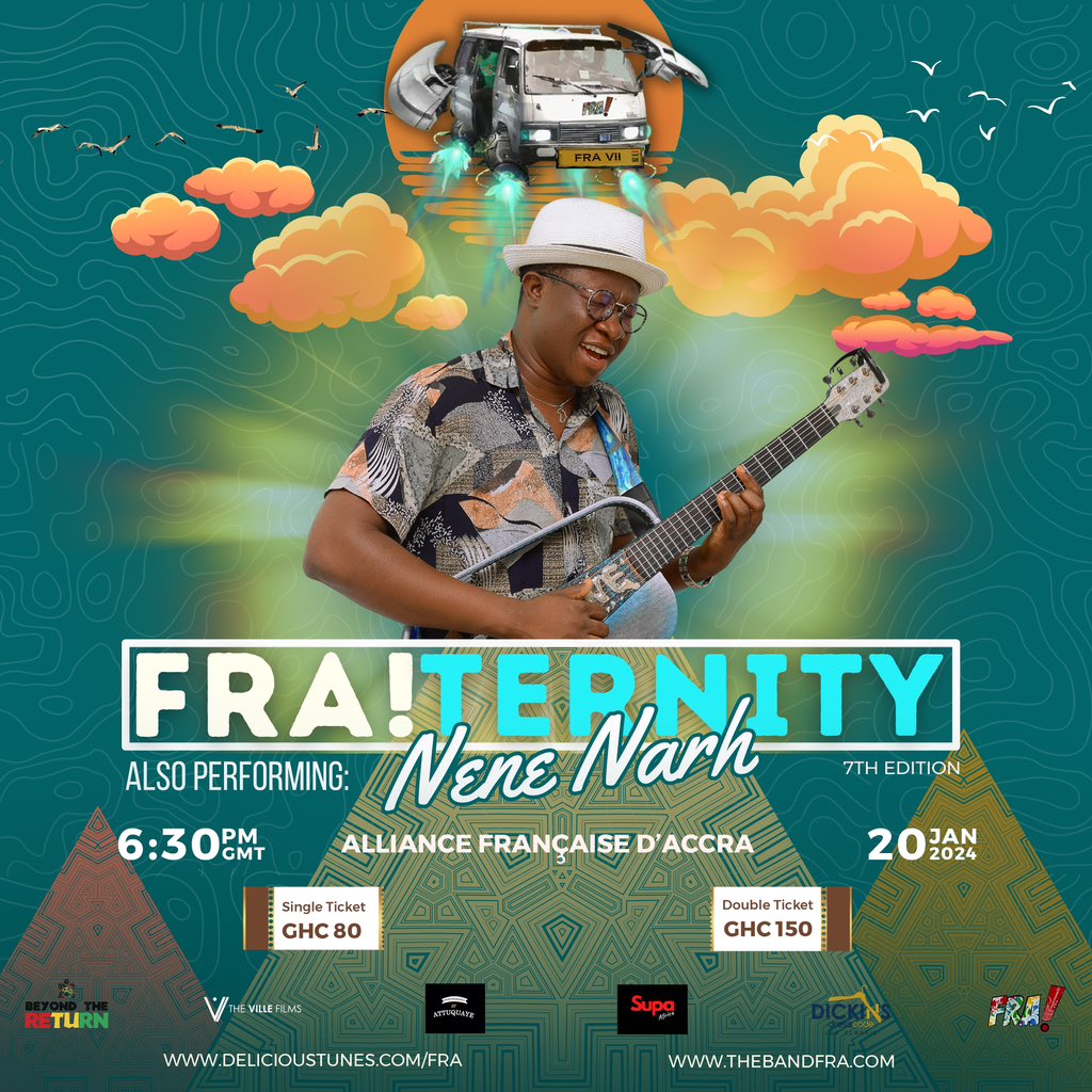 thebandFRA's tweet photo. Why does this guy blow our minds and then act like it's nothing? We got you a performer who will daze you with his voice and guitar. This is the man known as Nene Narh! @officialnenegh https://t.co/fYZPfvp2sr
