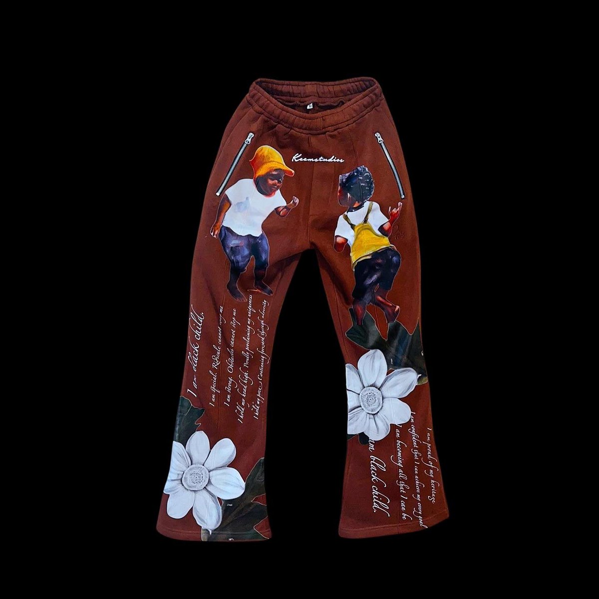 KeemStudios's tweet photo. ‘Iamblackchild’ sweatpants available now on https://t.co/sYqoWk9uEd https://t.co/Iak9VKtkw3