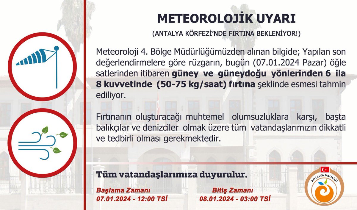 Meteorolojik Uyarı