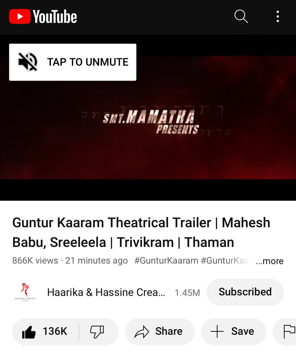PanduGadu2_0's tweet photo. 136K Likes &amp; Racing Towards 200K Likes 🔥🔥🤙🏼🤙🏼

#GunturKaaram @urstrulyMahesh https://t.co/pNh2CHQXmJ