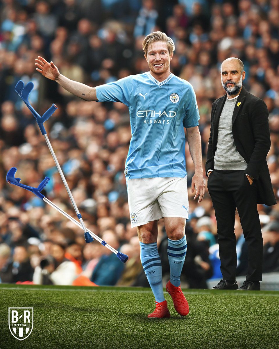 brfootball's tweet photo. An assist 17 minutes into his return.

KDB is back. https://t.co/vI9AVYgBy3