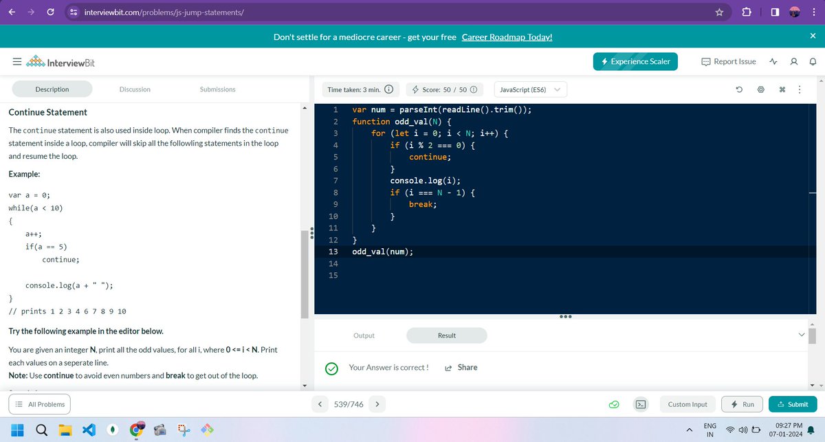 Shalinis_134's tweet photo. Hello everyone, I have completed #Day006 of #365DaysofCode Challenge with
@scaler_official
Today I solved the question - Jump Statements. Scaler discord community link:- https://t.co/s1j9FUDmIE…………… #scalerdiscord #codewithscaler #365daysofcodescaler https://t.co/JUQc0If01E