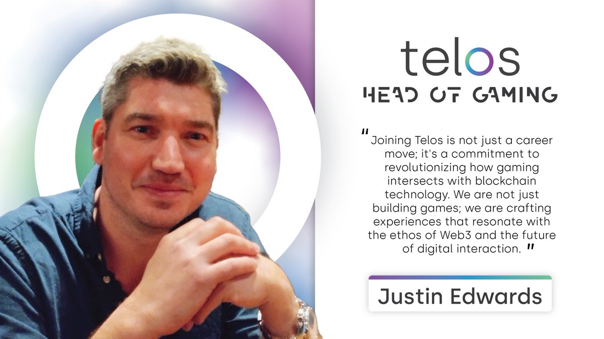 As the Head of #gaming  at <a href="/HelloTelos/">Telos</a>, Justin Edwards is focused into building a gaming ecosystem at #Telos, making this chain ready for the rapidly evolving world of #games and the #metaverse

#Play2Earn #P2E