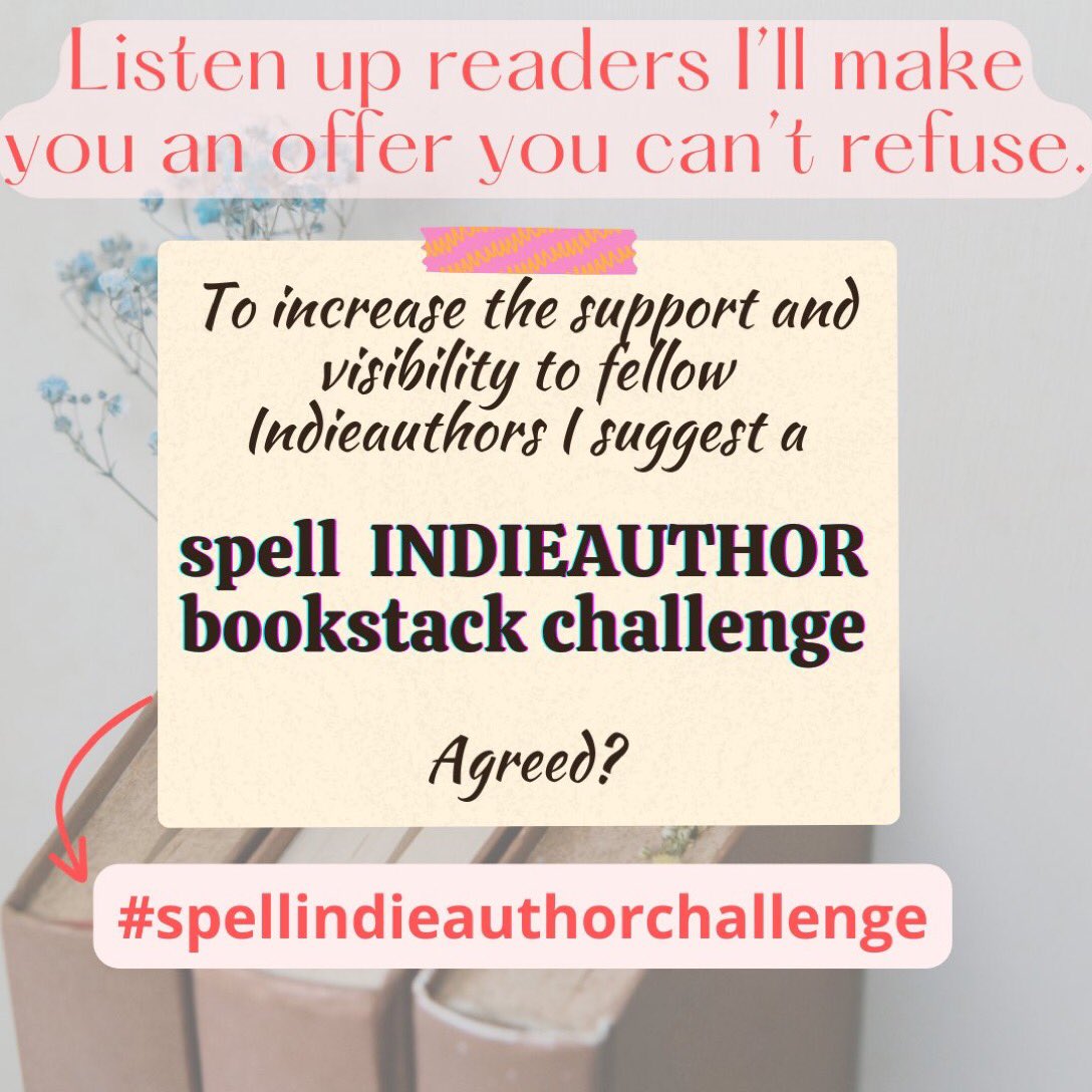 Want to join?
Or curious to find new to you #indieauthors?

Just add #spellindieauthorchallenge on Instagram when you post your bookstack. You need to spell INDIEAUTHOR with the first letter of #indiebooks 

By clicking on the hashtag, you'll already find dozens of titles! 😊