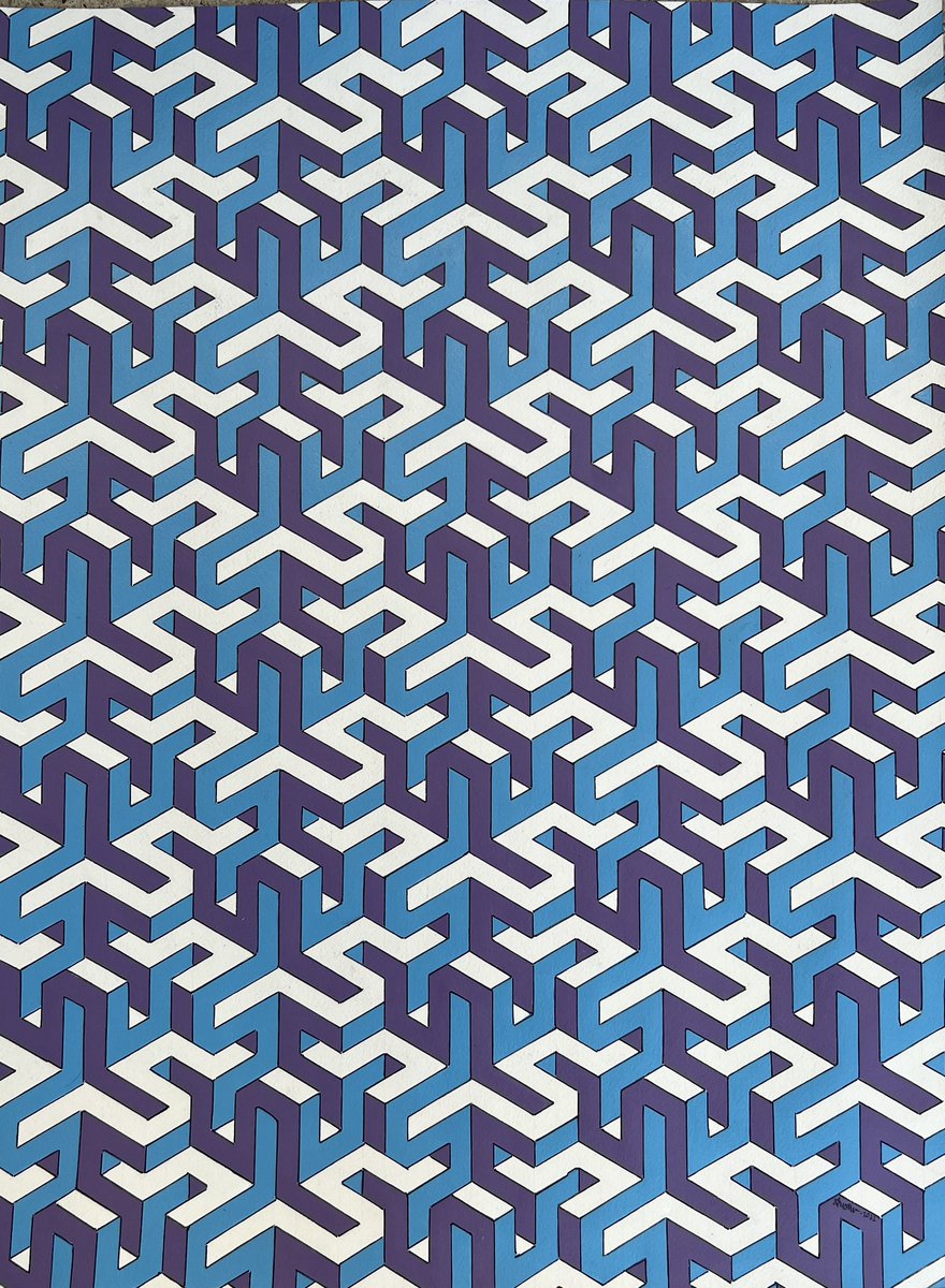 aus10m's tweet photo. I haven’t posted to x so here are some of my #handmade #tessellations #mcescher #penrose #mathart #geometry #pattern #inkonpaper #fashiondesigner #textile #psychedelicart #designer #interiordecor https://t.co/3fKqnMDdfW