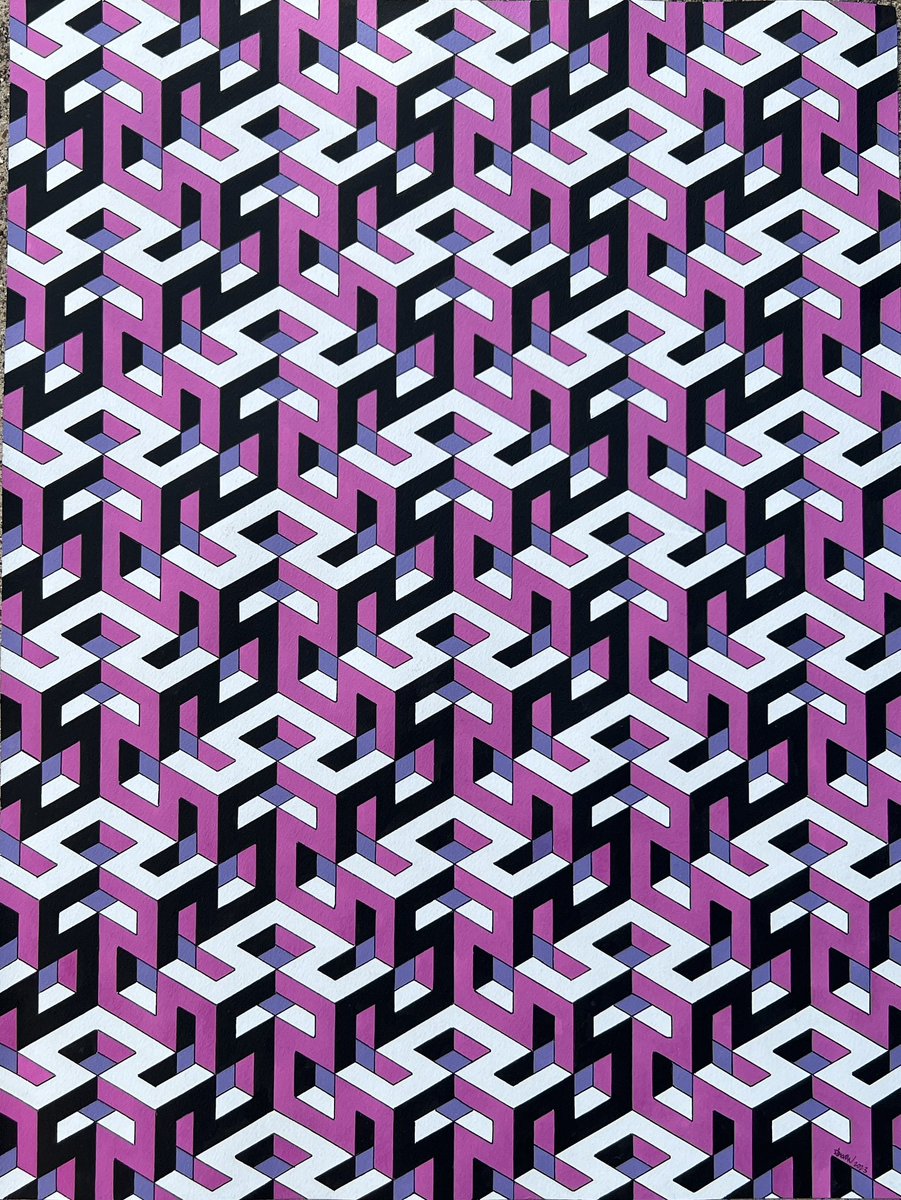 aus10m's tweet photo. I haven’t posted to x so here are some of my #handmade #tessellations #mcescher #penrose #mathart #geometry #pattern #inkonpaper #fashiondesigner #textile #psychedelicart #designer #interiordecor https://t.co/3fKqnMDdfW