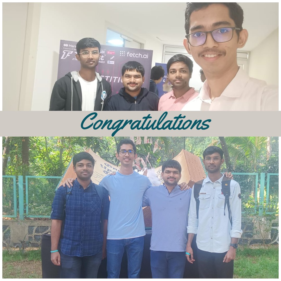NITGoa_Official's tweet photo. Congratulations to Aryan, Zubin, Omkar, and Aman, final year https://t.co/DqVnkZyMpg. students, for winning the first prize in HackAI Hackathon held during Techfest '23 at @iitbombay on 27 December 2023.
#HackAI #Hackathon #NITGoa https://t.co/lCmaS8asay