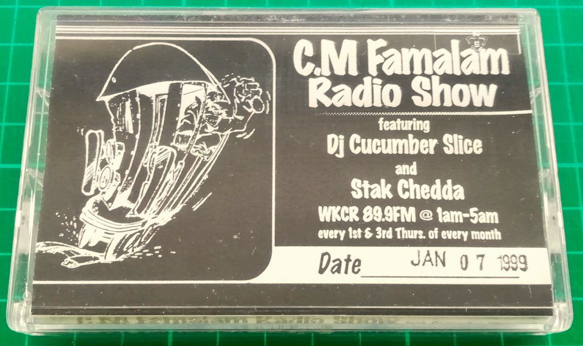 RANDOMRAPRADIO's tweet photo. From 25 years ago, a CM Famalam Show w/ Bobbito &amp; Lord Sear feat Roc Raida w/Godfather Don &amp; more.

This is the mix Roc Raida did, some tasty scratched up treats in here. If you have summat to trade, let's parlay, I have 2 and a half hours of this show.

https://t.co/7IMZifwAkx https://t.co/NaBq42r3ey