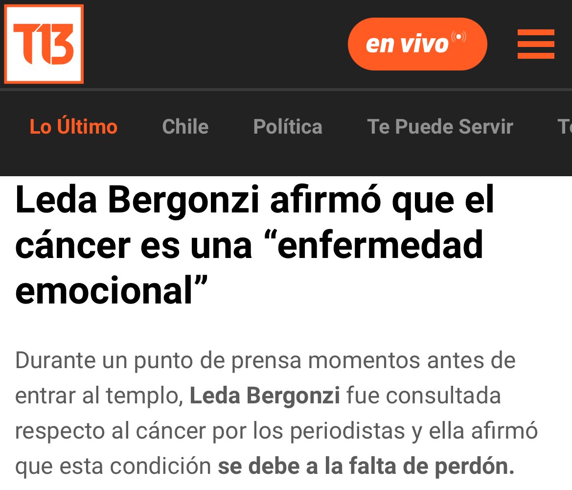 El cáncer es un tema serio. Darle tribuna a esta mentira es de una irresponsabilidad tremenda.