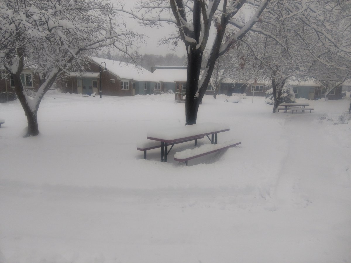 Outside my door this morning 5.5 inches reported so far
