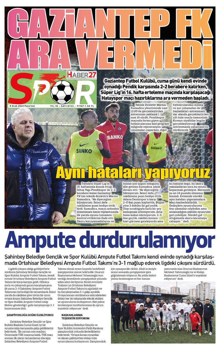 Gazetemizin tüm sayfalarını aşağıdaki E-Gazete linkini tıklayarak takip edebilirsiniz
babahaber.com/arsiv#&gid=1&p…
<a href="/FatmaSahin/">Fatma Şahin</a> <a href="/rfadiloglu/">Rıdvan Fadıloğlu 🇹🇷</a> <a href="/mtahmazoglu/">Mehmet Tahmazoğlu 🇹🇷</a> <a href="/a_tiryakioglu/">Ahmet TİRYAKİOĞLU</a> <a href="/MustafaKemal605/">Mustafa Kemal Güneş</a> <a href="/GaziantepFK/">Gaziantep FK</a>