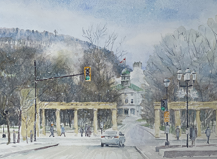 The Atwater Library has asked to hold over the popular GIGOT exhibition of Montreal paintings (all of which originally appeared in the Gazette) through January, February and March! Congratulations, Mary!