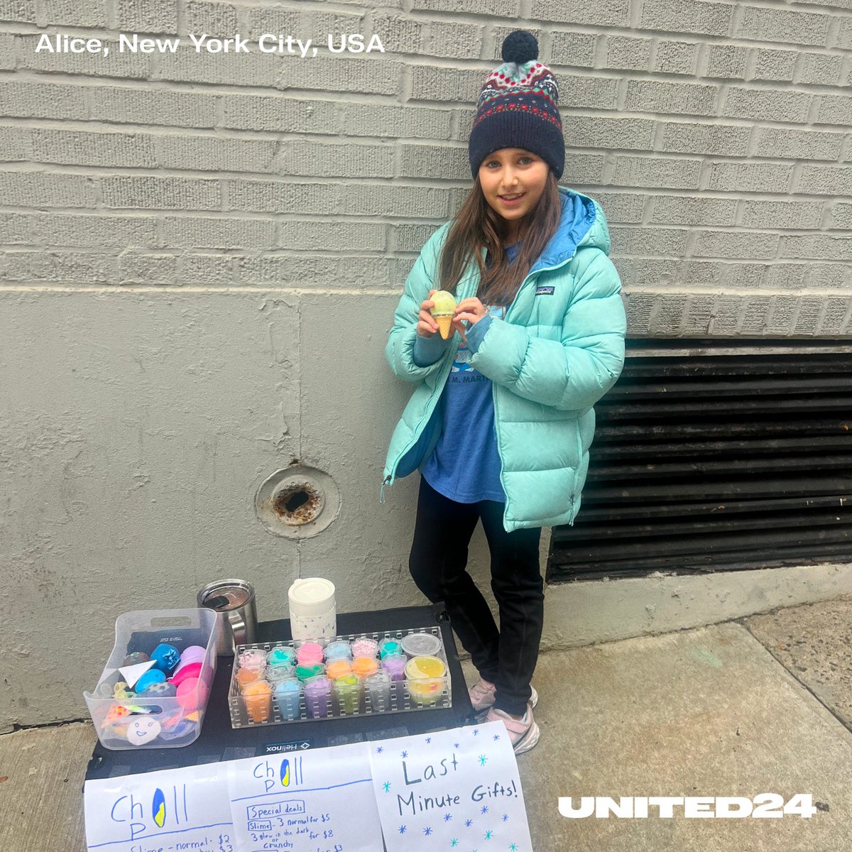 U24_gov_ua's tweet photo. On Christmas Eve, Alice, our 8-year-old donor from the US🇺🇸, decided to support Ukraine again. She set up a toy stand in NYC for people to buy holiday gifts for their kids. Alice will donate a part of the funds raised to support children in Ukraine.

Thank you, Alice 💙💛 https://t.co/9t8NZzUnd8