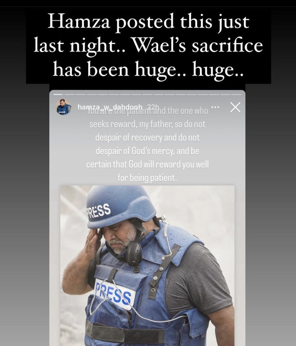 Hamzas last story before Israel killed him was about his father 💔💔💔