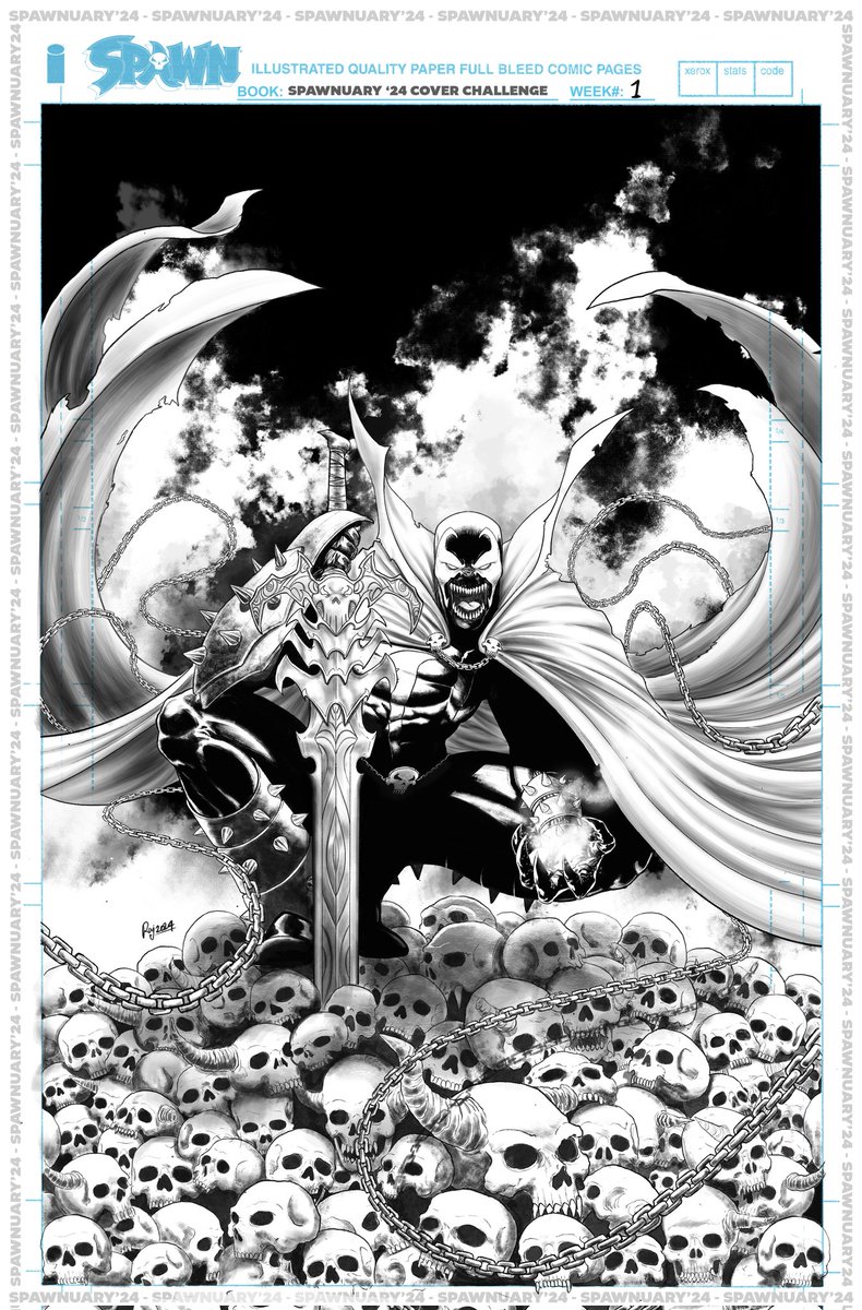RajChow89's tweet photo. My entry for Spawn cover art challenge @Todd_McFarlane 
#spawnuary #spawnchallenge https://t.co/gFPn9InBUZ