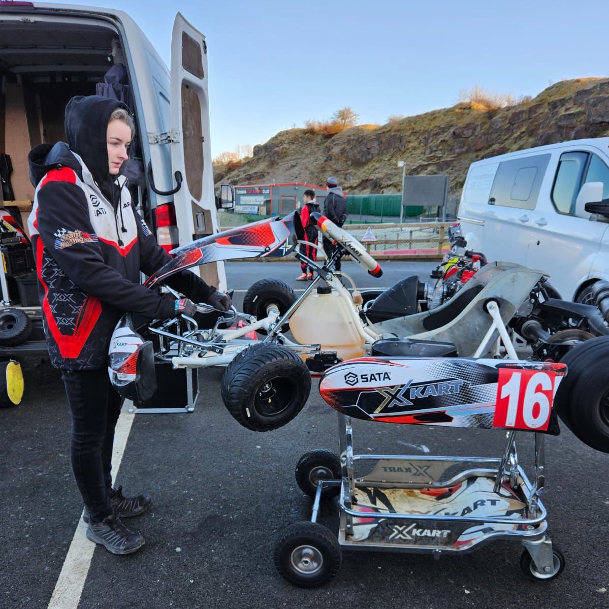 Great day back on the spanner’s with X Kart chassis at Rowrah! 🔧 

I’m available for driver support, truck driving & mechanic work this season. Drop me a DM for more information! 🙌🏼 

#AshleyGregoryRacing #Racing #GirlPower #ChasingTheDream #WomenInRacing